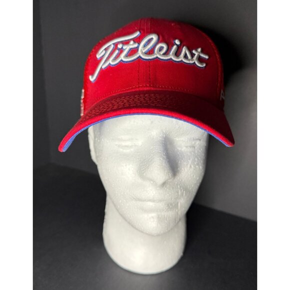 Titleist FJ Footjoy Pro V1 New Era Hat Cap Fitted S/M Red Golf Mens Sports Fit - Picture 1 of 5